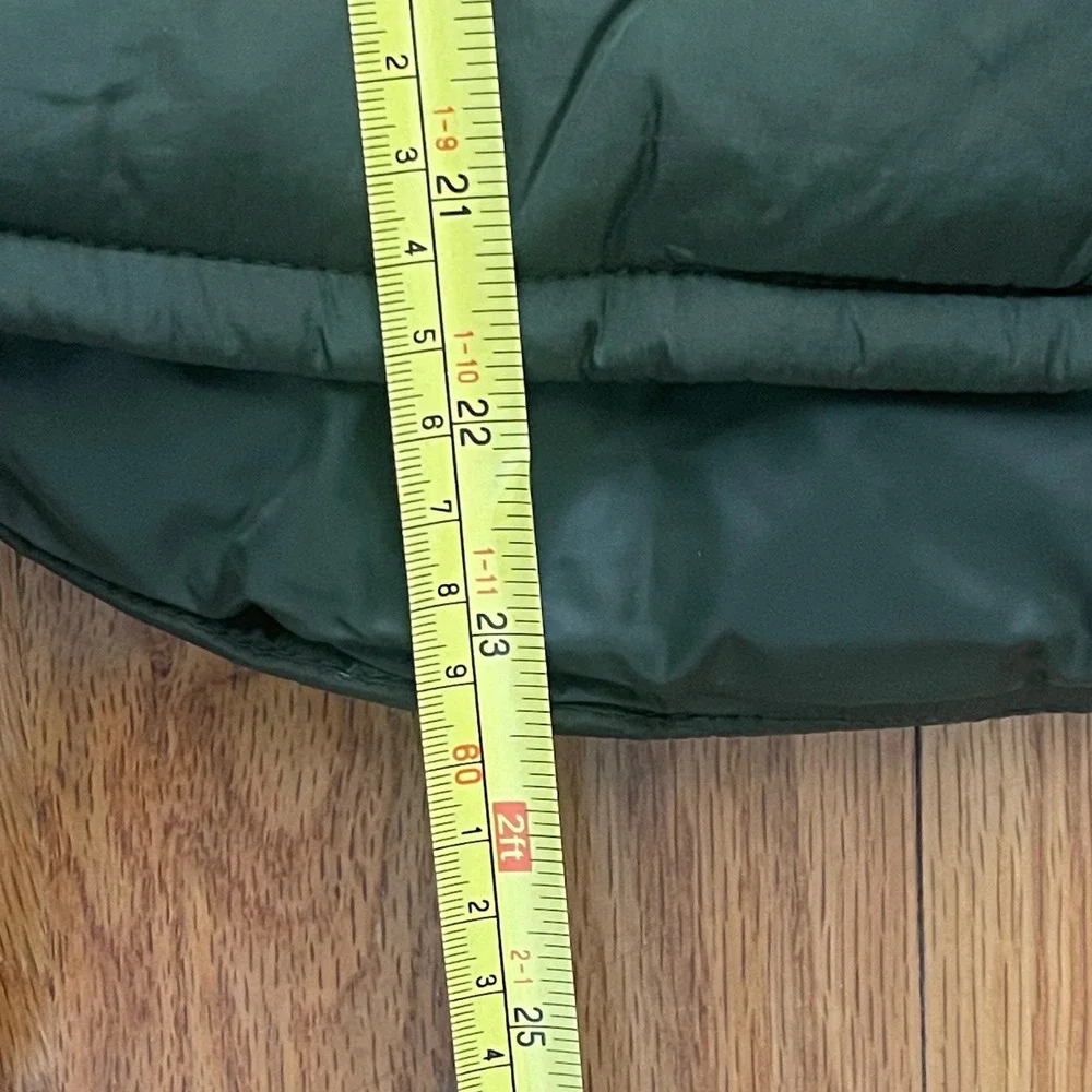 J.CREW Colorblock Puffer Vest with PrimaLoft Small Olive Green‎ Khaki NEW Sherpa